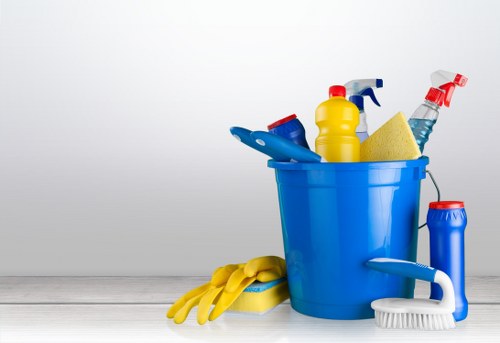 Cleaning team tackling post construction debris in a Hackney property