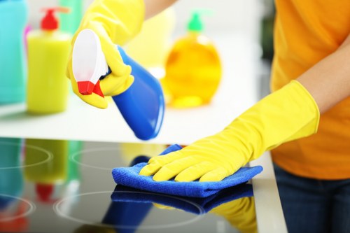 Deep cleaning tasks by Hackney cleaners in a kitchen